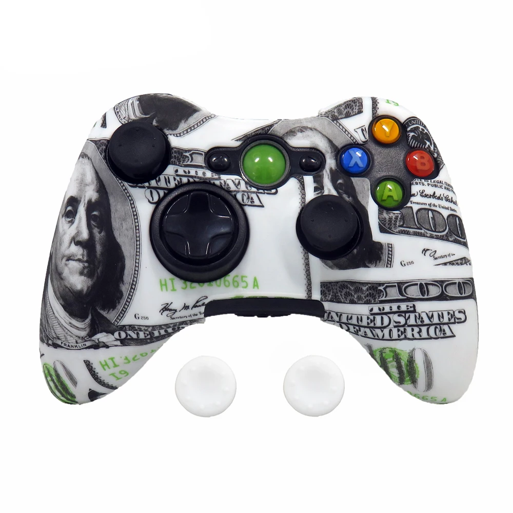 ZOMTOP защита для переноса воды с принтом кожи для Microsoft Xbox 360 проводной/беспроводной контроллер силиконовый чехол Крышка крышки