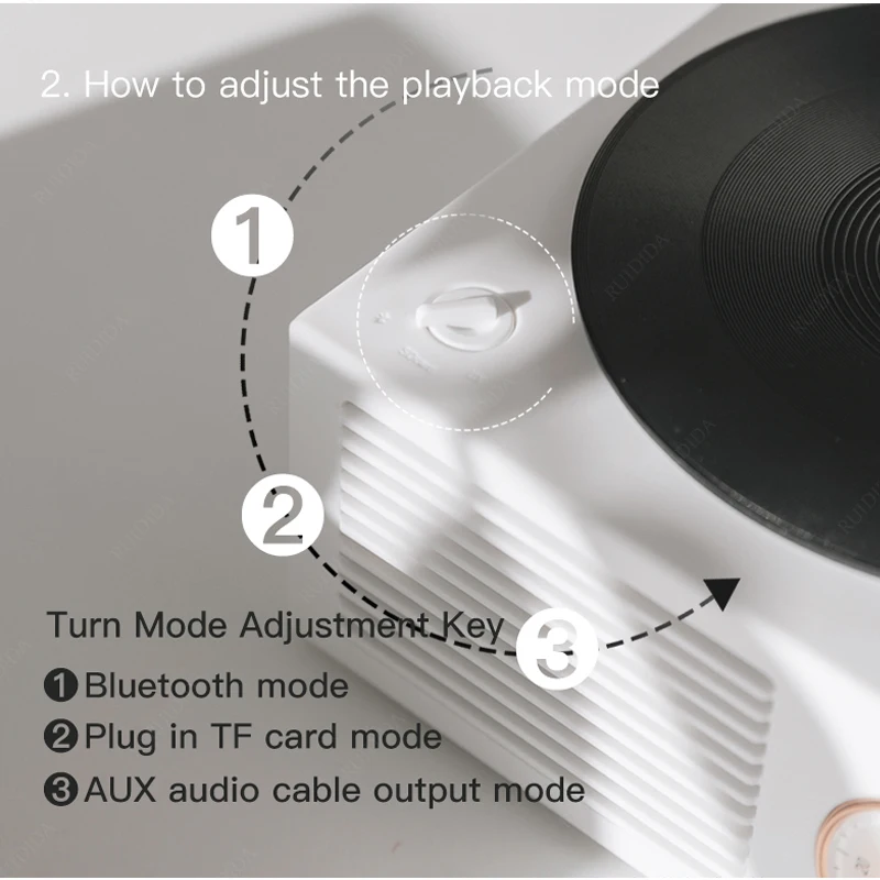 Беспроводной стерео проигрыватель записей музыкальная шкатулка в стиле ретро