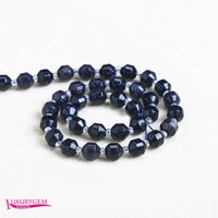 blue sandstone synthetic stone spacer loose beads high quality 6810mm faceted olives shape diy gem jewelry making bead a3827