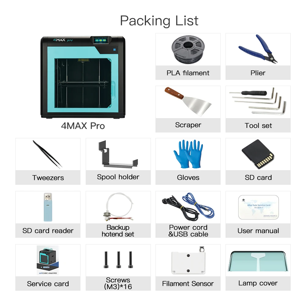 Anycubic 3D принтер Formax 4Max Pro размера плюс Закрытая печать пространства рабочего