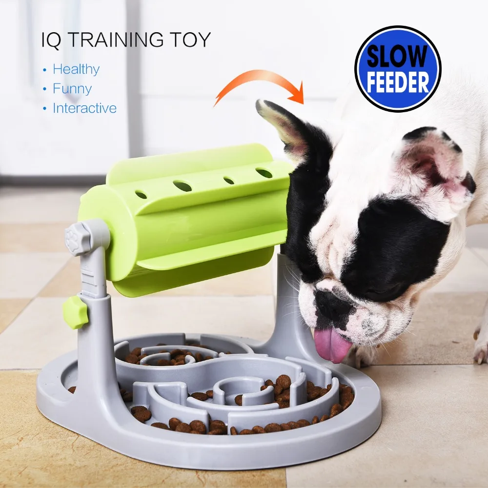 

QQQPET Food Treated Dog Toys Food Feeder Educational Dog Puzzle Toys Interactive IQ Training Game Toy Anti Choke Slower Feeder