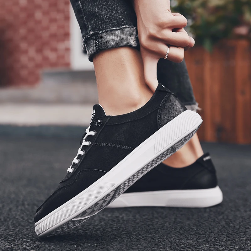 Мужские кожаные походные кроссовки мужская обувь нескользящая Повседневная