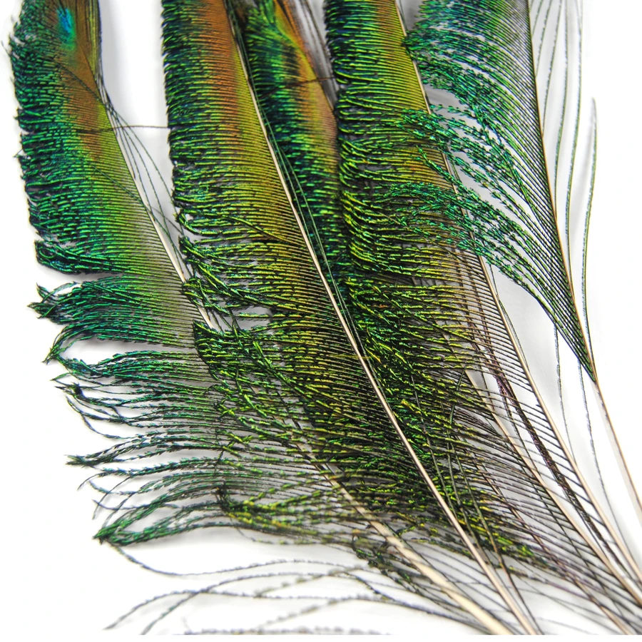 Vampfly 10PCS Natural Color Peacock Sword Feather for Fly Tying Zug Bug Nymphs Wet Flies Fishing Material | Спорт и развлечения