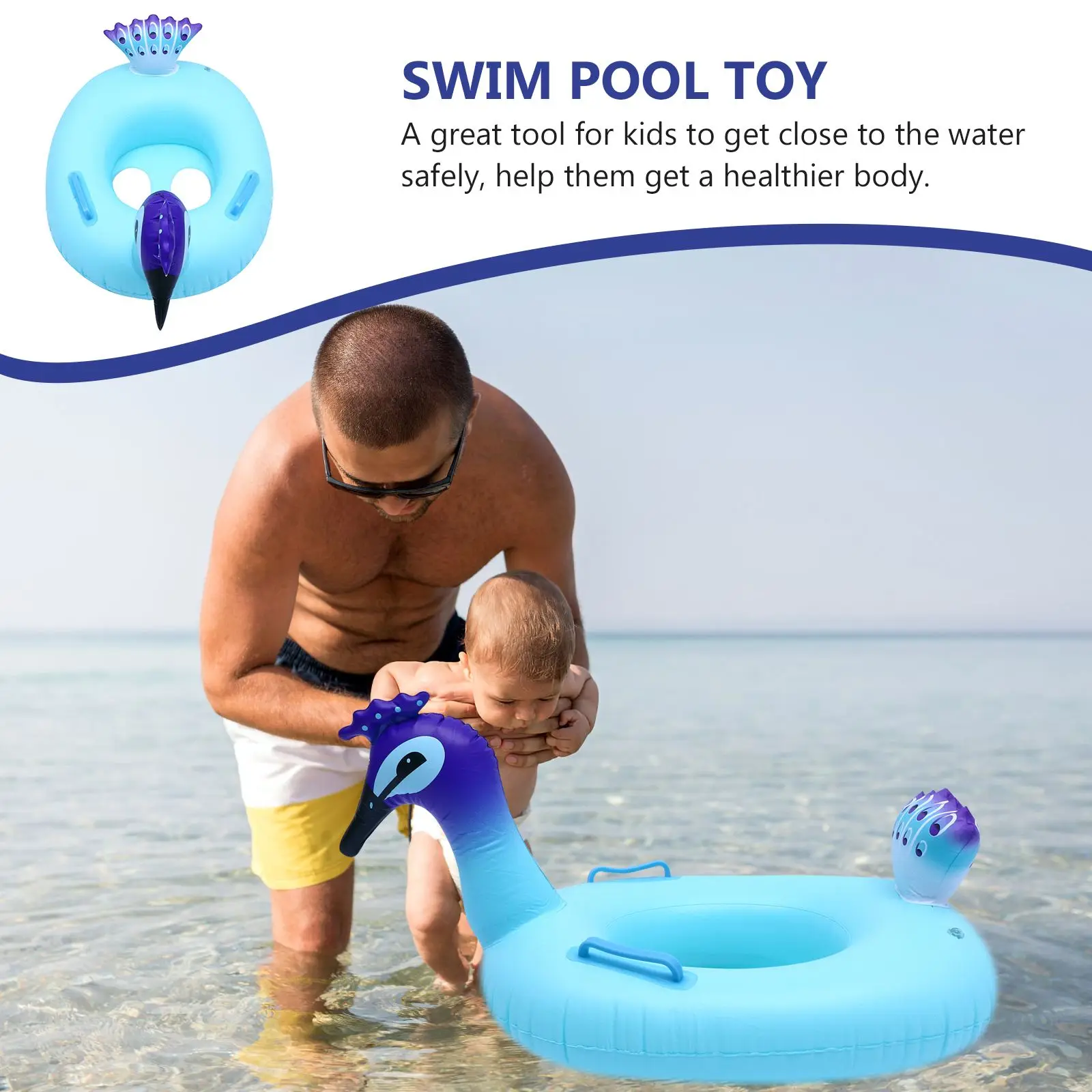 

1 Pc Swim Ring High Quality Durable Sturdy Float Seat Swim Ring Pool Toy For Kids