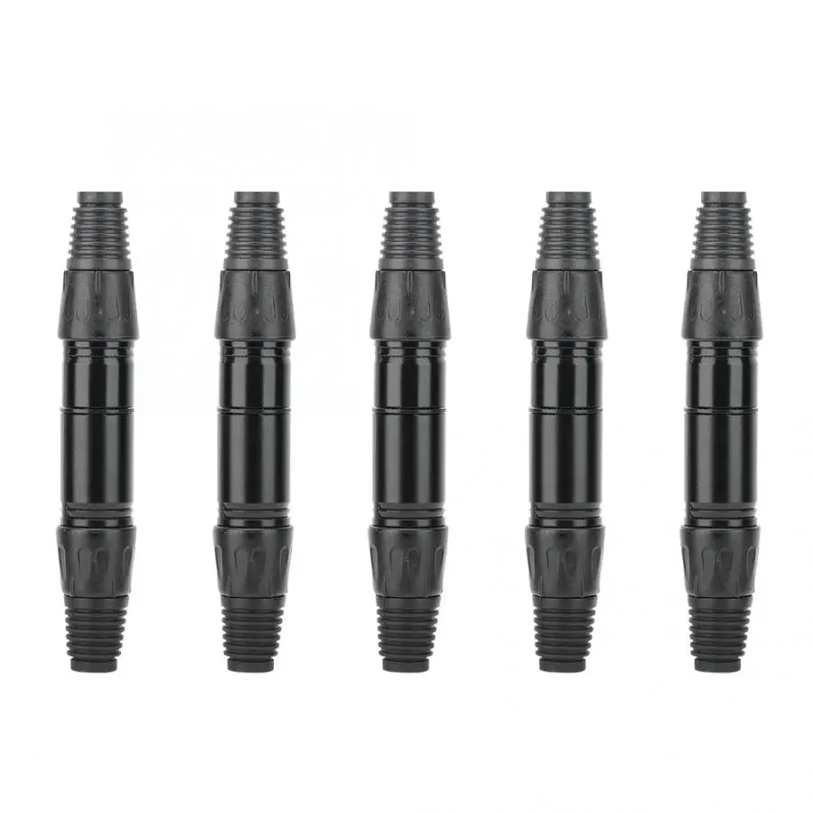 Черный 3 контактный Переходник XLR для микрофона соединитель аудиоразъем