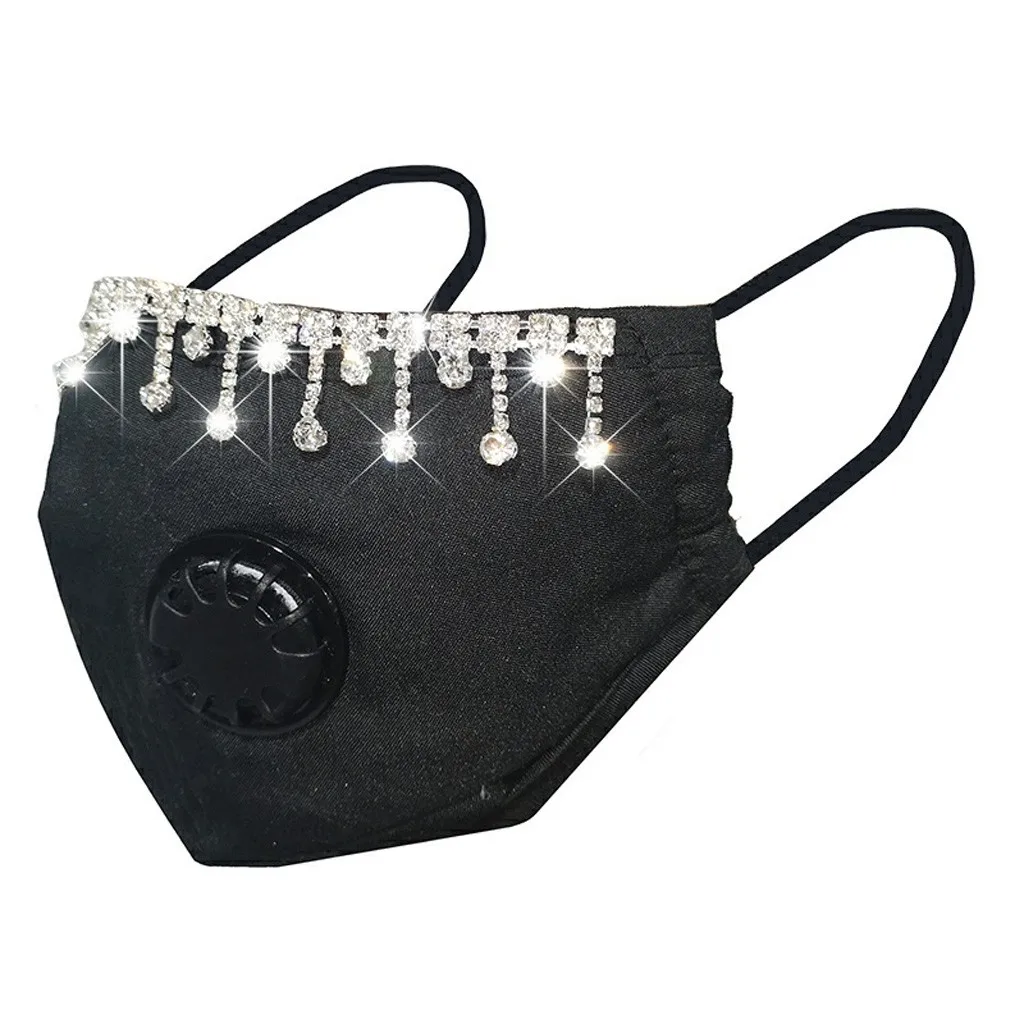 2020 модная блестящая маска для лица с кристаллами женщин винтажная Женская Сеть