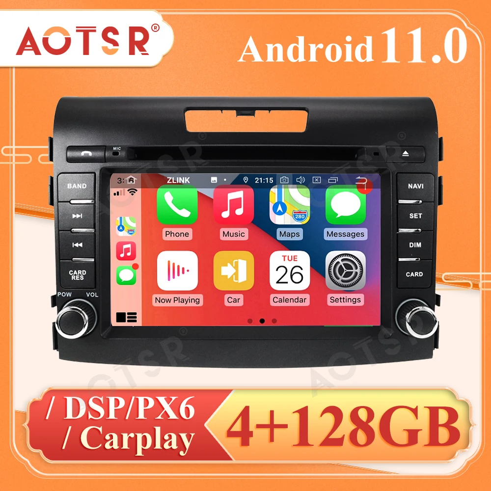 GPS мультимедийный видеоплеер для Honda CRV 2012-2016 4G + 1128G DSP RDS 2Din Android 11,0 автомобильная стереосистема