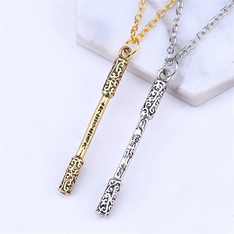 Личность Король обезьян Бар Подвески для мужчин металлическая палка Ожерелья