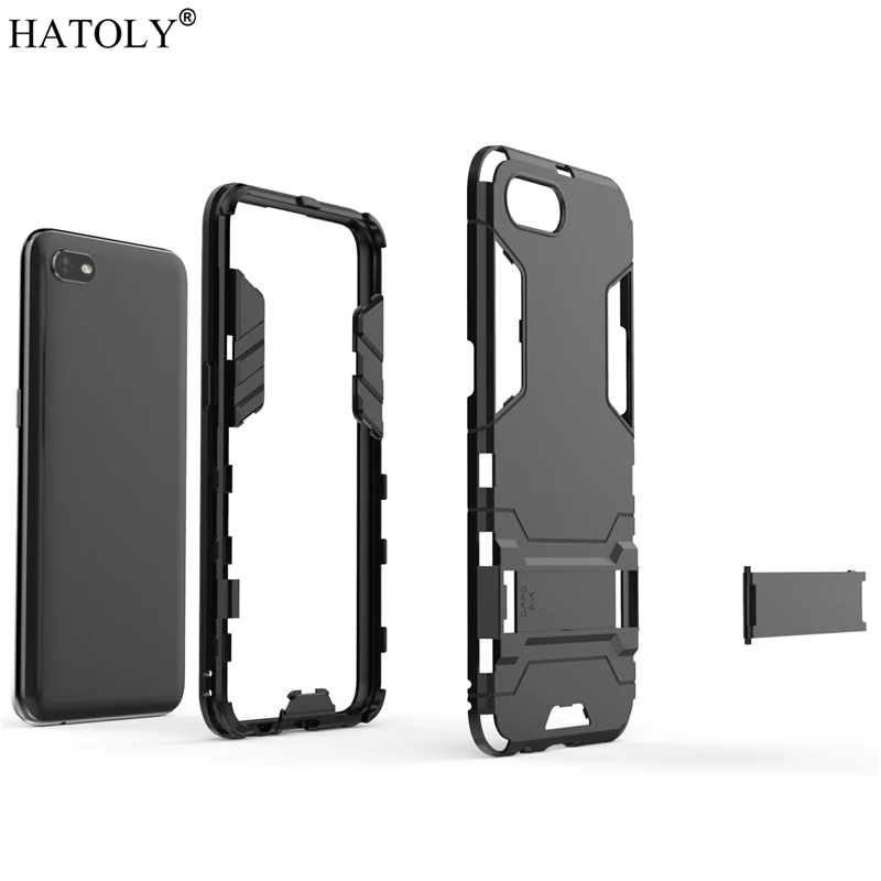 For OPPO Realme C2 Case Rubber Robot Armor Protective Shell Hard PC Back Phone Cover for |