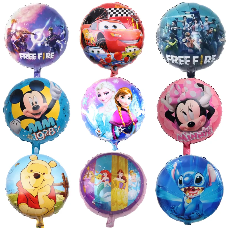 50 Pieces/lot 18 Inch Cartoon Children Toy Inflatable Helium Foil Balloon Happy Birthday Baby Shower Party Decoration