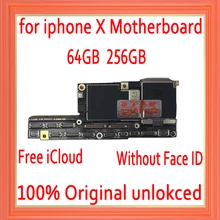 Заводская Разблокировка для iphone X материнская плата без лица ID, бесплатный iCloud для iphone x материнская плата с системой IOS логическая плата