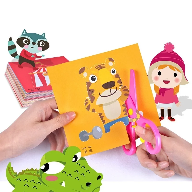 

100 Sheets Handmade Paper Cut Book Art Craft Creative Toys Kids DIY Handmade Book Scrapbooking Paper Toys For Learning Drawing
