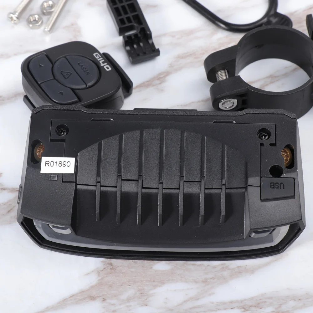 

1 Set of Smart Rear Light LED Bike Turn Signal Light USB Rechargeable Warning Taillight Tail Lamp (Black)