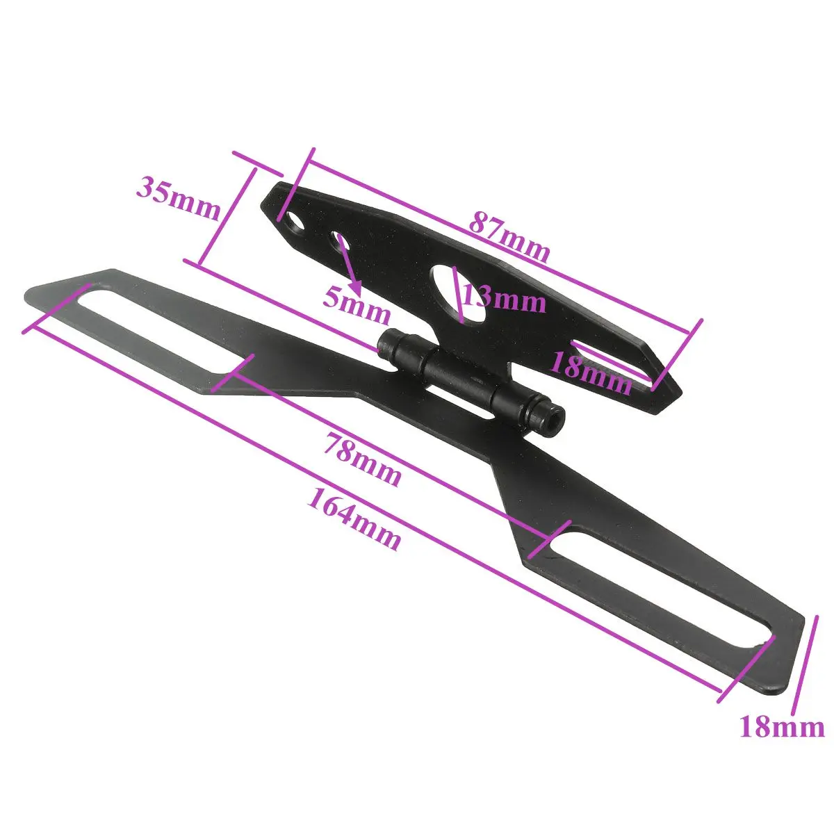 

Universal Motorcycle License Plate Holder Rear Bracket Mount Holder Adjustable Folding Tail Light Holder