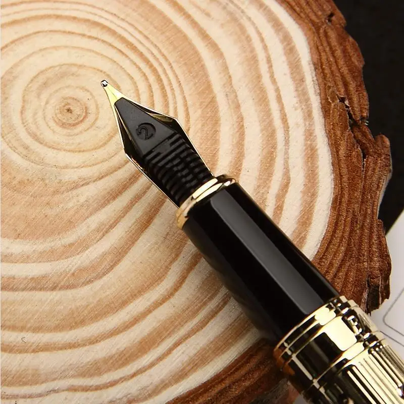 Высокое качество Stylo plume чернила с перьевой ручкой перьевая ручка Золотой зажим Роскошные Канцтовары Penna stilografica Caneta tinteiro 03819