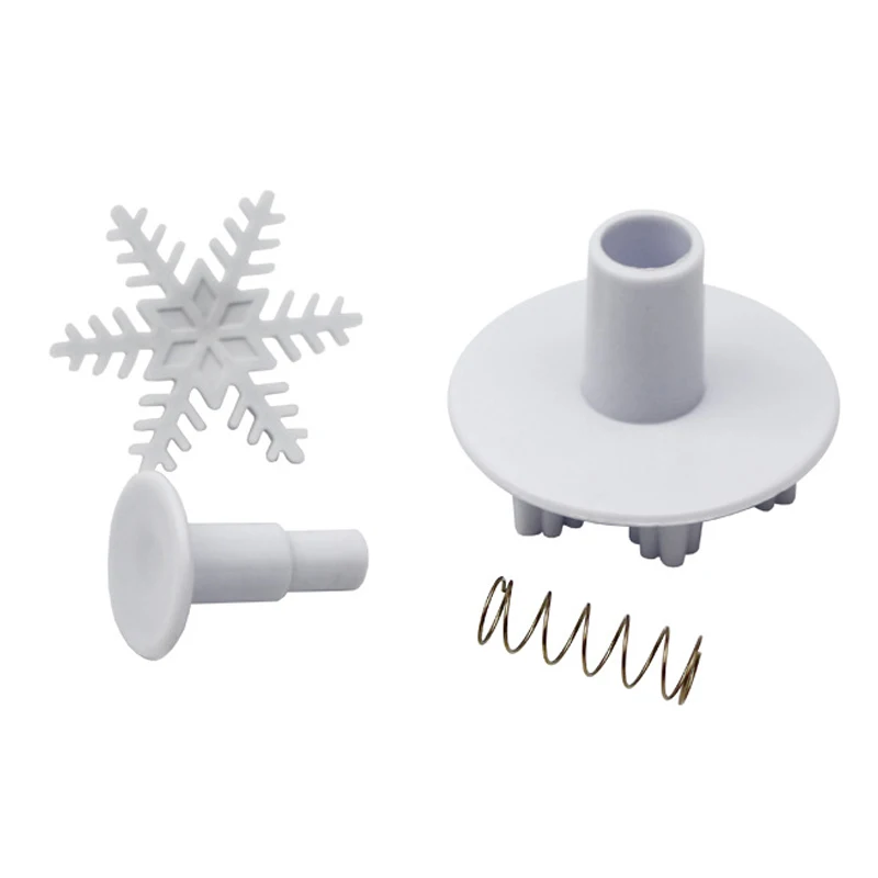 3Pcs Christmas Snowflake Cookies Biscuit Mold Fondant Sugar Craft Plunger Cookie Cutters Xams Snow Cupcake Cake Decorating Tools | Дом и сад