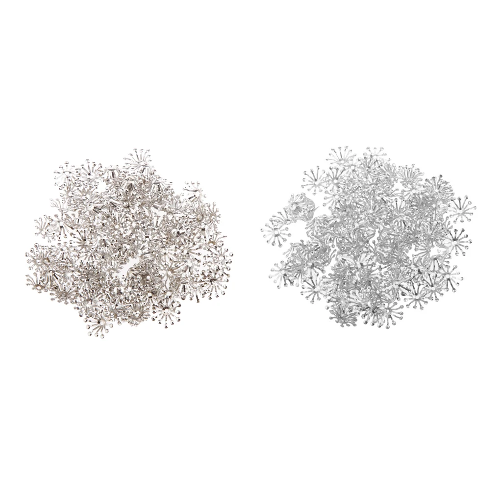 Pack of 200 Pcs 0.51inch White Tone Copper Filigree Flower Bead Caps End 13mm in Diameter for DIY Jewelry Making | Украшения и