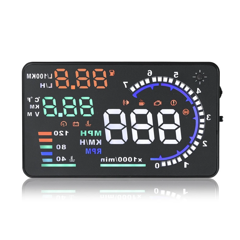 

Projector A8 AS Head Up Display Multi-Functional Black Accessories HUD Gauge