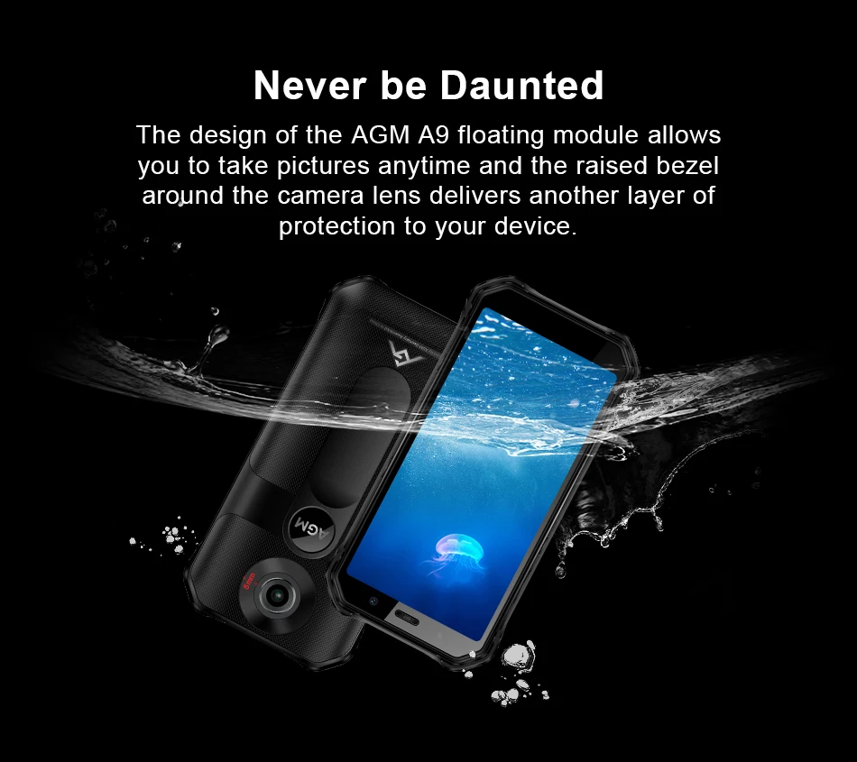 AGM A9 JBL кобрендинг+ плавающий модуль смартфон 4G Android 8,1 прочный телефон IP68 Водонепроницаемый NFC Quad-Box динамики