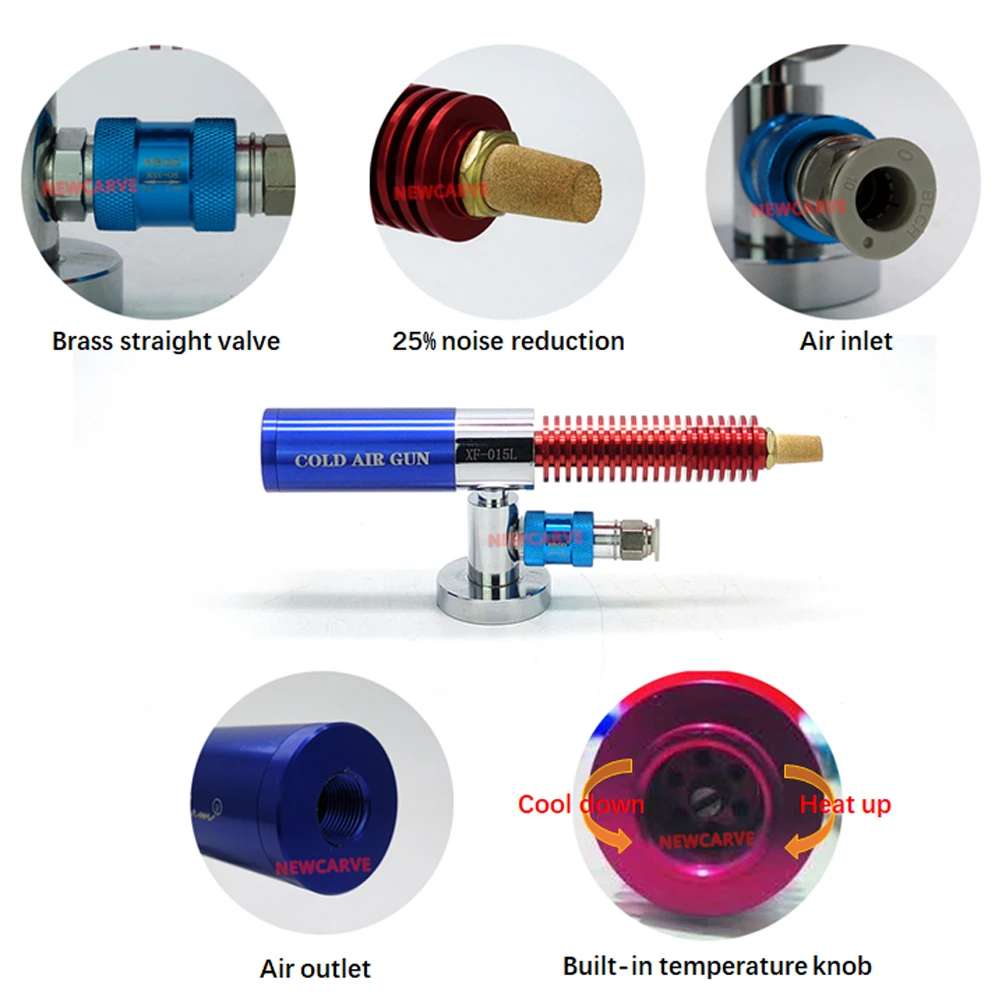 Регулируемый охлаждающий распылитель пистолет холодного воздуха вихревая