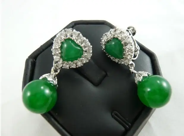 Ювелирные изделия нефритовая серьга 2 варианта оптовая продажа зеленый/красный