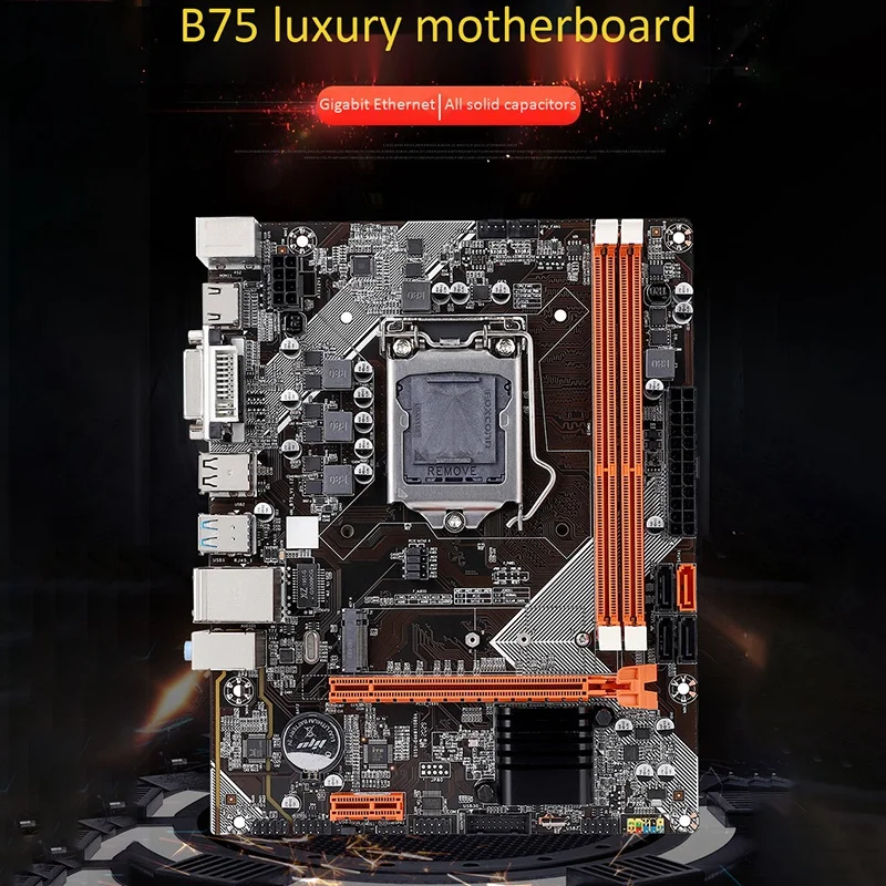 

NEW-B75 Motherboard M-ATX Computer Motherboard M.2 LGA1155 Support 2x8G DDR3 Dual Channel for i3 i5 i7 CPU