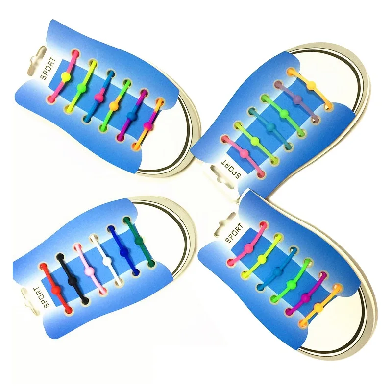 12 шт./партия шнурки для обуви унисекс эластичные без шнурков силиконовые все