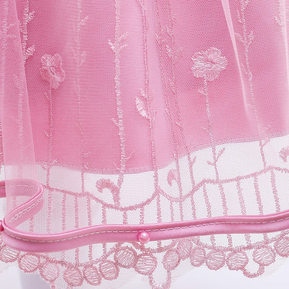 For 4 6 8 10 Years Girls Tulle Lace Beaded Dress Birthday Wedding Party Costumes Dresses Vestidos Menina Frocks | Детская одежда и