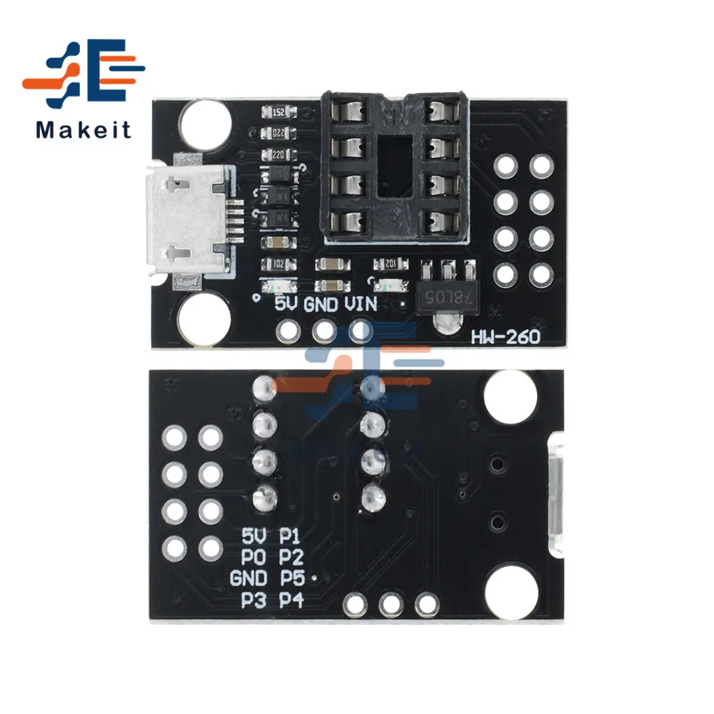 Подключаемая плата для разработки ATtiny13A ATtiny25 ATtiny45 ATtiny85 адаптер программирования