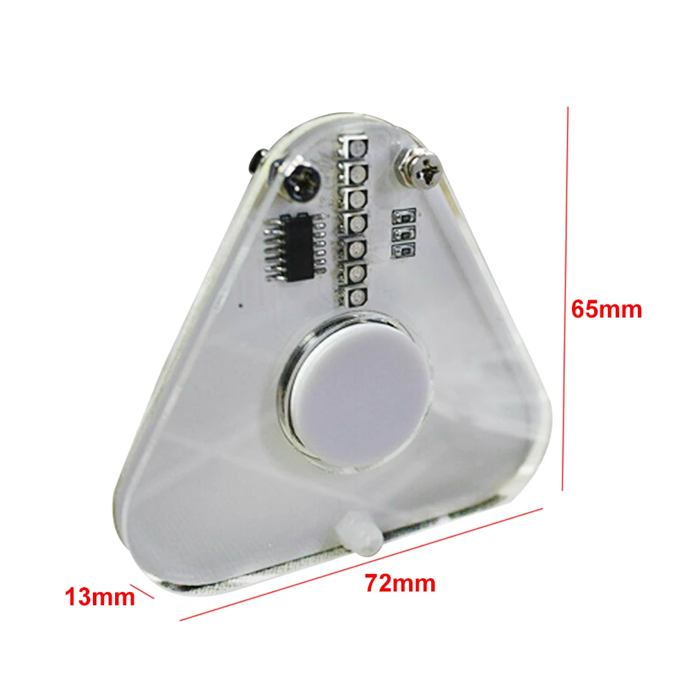 Прочный ручной Спиннер акриловый DIY SMD Обучающий набор круглый треугольник небольшой светодиодный интересный RGB вращение ручной POV