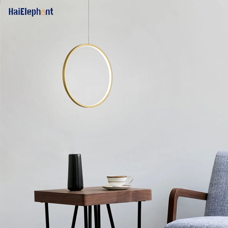 Светодиодные подвесные светильники с простым кольцсветодиодный для столовой