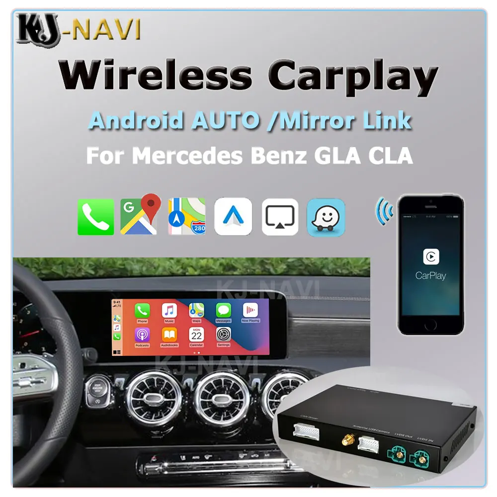 

With Mirror Link AirPlay Car Play Functions Wireless CarPlay for Mercedes Benz GLA CLA 2010-2018
