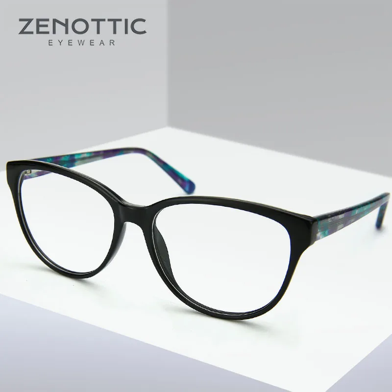 

ZENOTTIC Vintage Acetate Cat Eye Eye Glasses Frame Women Retro Optical Spectacles Urltra-Light Myopia Prescription Eyeglasses