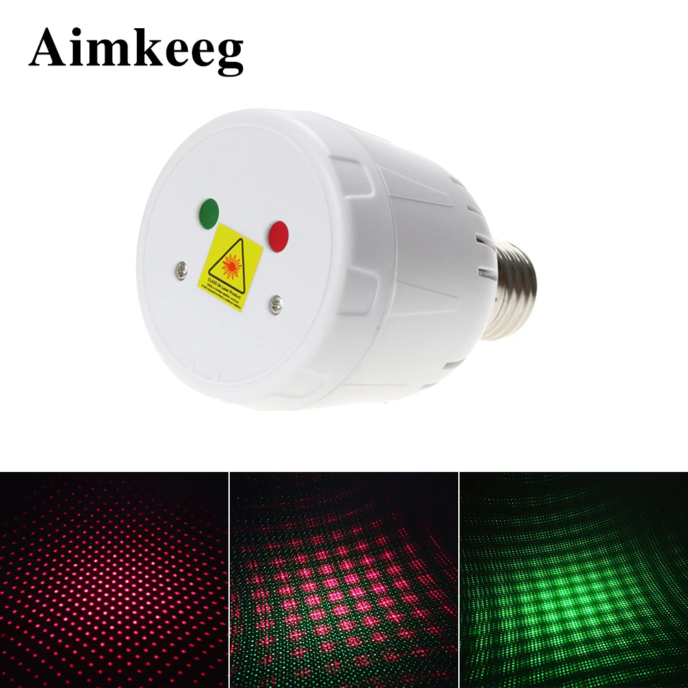 Новый E27 RGB лазерный луч Новогоднее украшение светильник автоматический звук