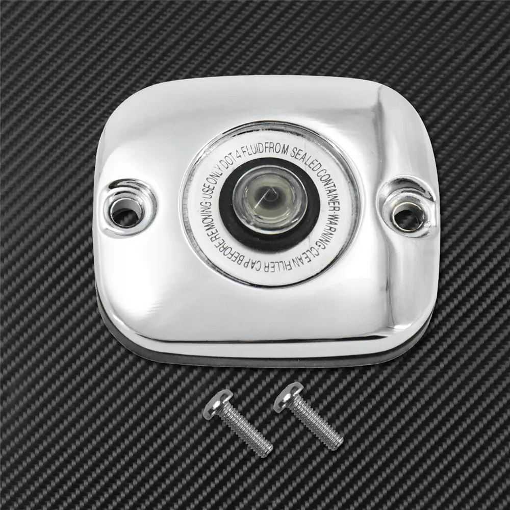 МОТОЦИКЛ хром черный главный тормозной цилиндр для переднего колеса Крышка Harley