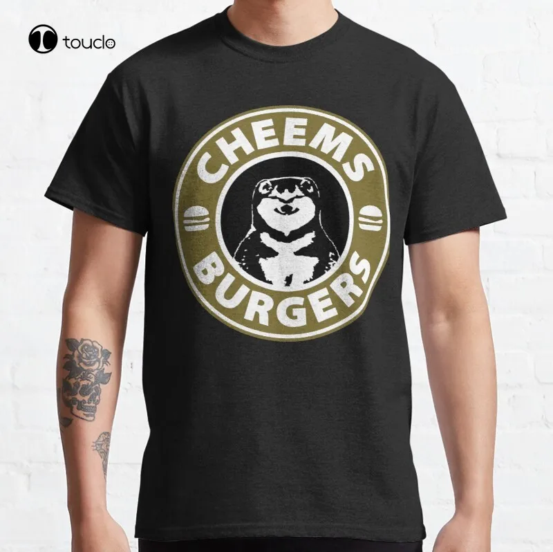 

Cheems Burgers Logo Classic T-Shirt Cotton Tee Shirt