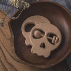 1 шт. детский Прорезыватель для зубов на Хеллоуин, игрушечный прорезыватель из бука, кулон без бисероплетения BPA, деревянная подвеска из бисера для кормления ребенка, детские товары, игрушка