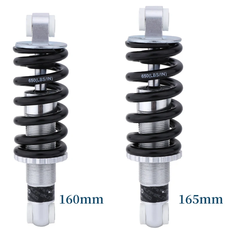 

Bike Rear Shock Absorber Suspension Shocks Spring Durable for MTB Bike E Scooter 150/155/160/165mm 650lbs