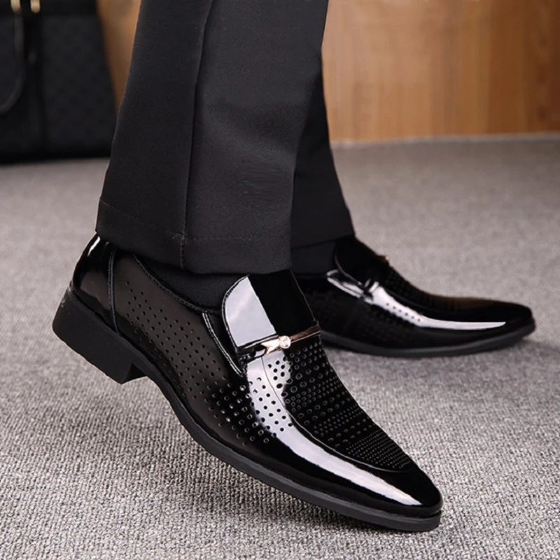 Модные Мужские модельные туфли без шнуровки оксфорды Модная мужская обувь в