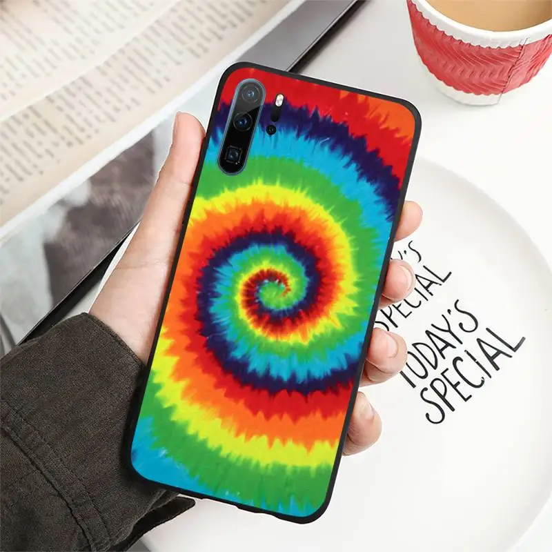 

Colorful pattern Tie dye painting Phone Case For Huawei honor Mate P 10 20 30 40 i 9 8 pro x Lite smart 2019 nova 5t