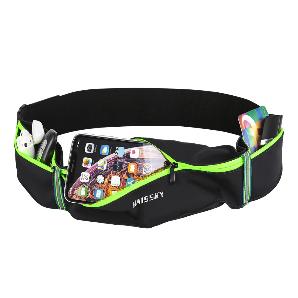 Спортивная поясная сумка Haissky для мужчин водонепроницаемая на пояс бега