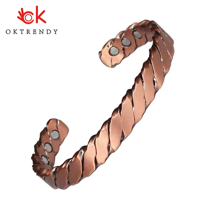 Oktrendy женский медный браслет с магнитами 3000 Гаусс 6 шт. японский магнитный