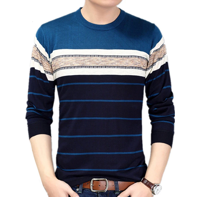 Новый стиль Осенний Повседневный модный мужской свитер с О образным вырезом