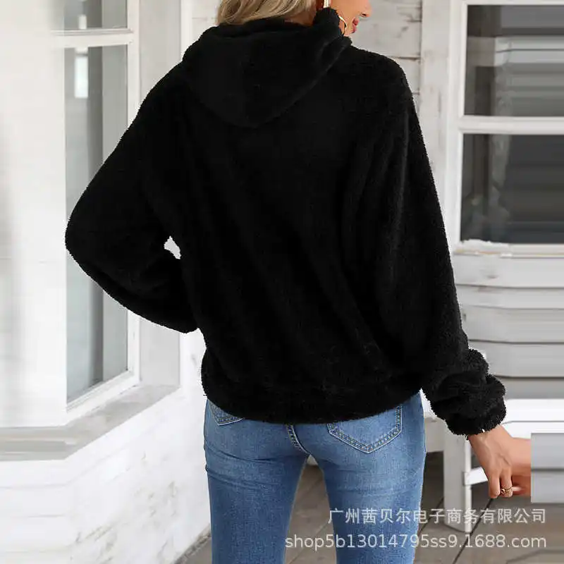 

ICCLEK 2021 new fashion black printed hooded top