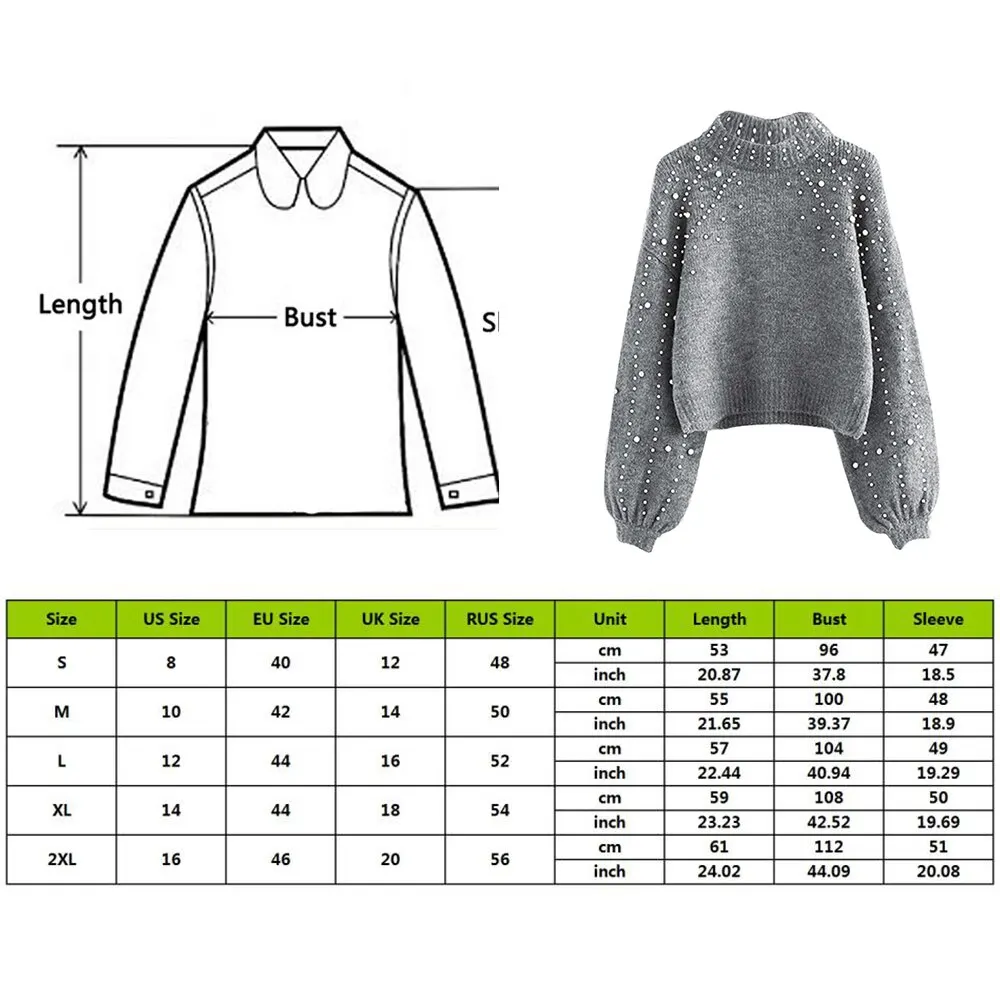 

UVRCOS 2020 Sweater Women Knitted Sweaters With Beading Autumn Trendy Threaded Neck Jumper Pull Femme Top Jumper Sweater