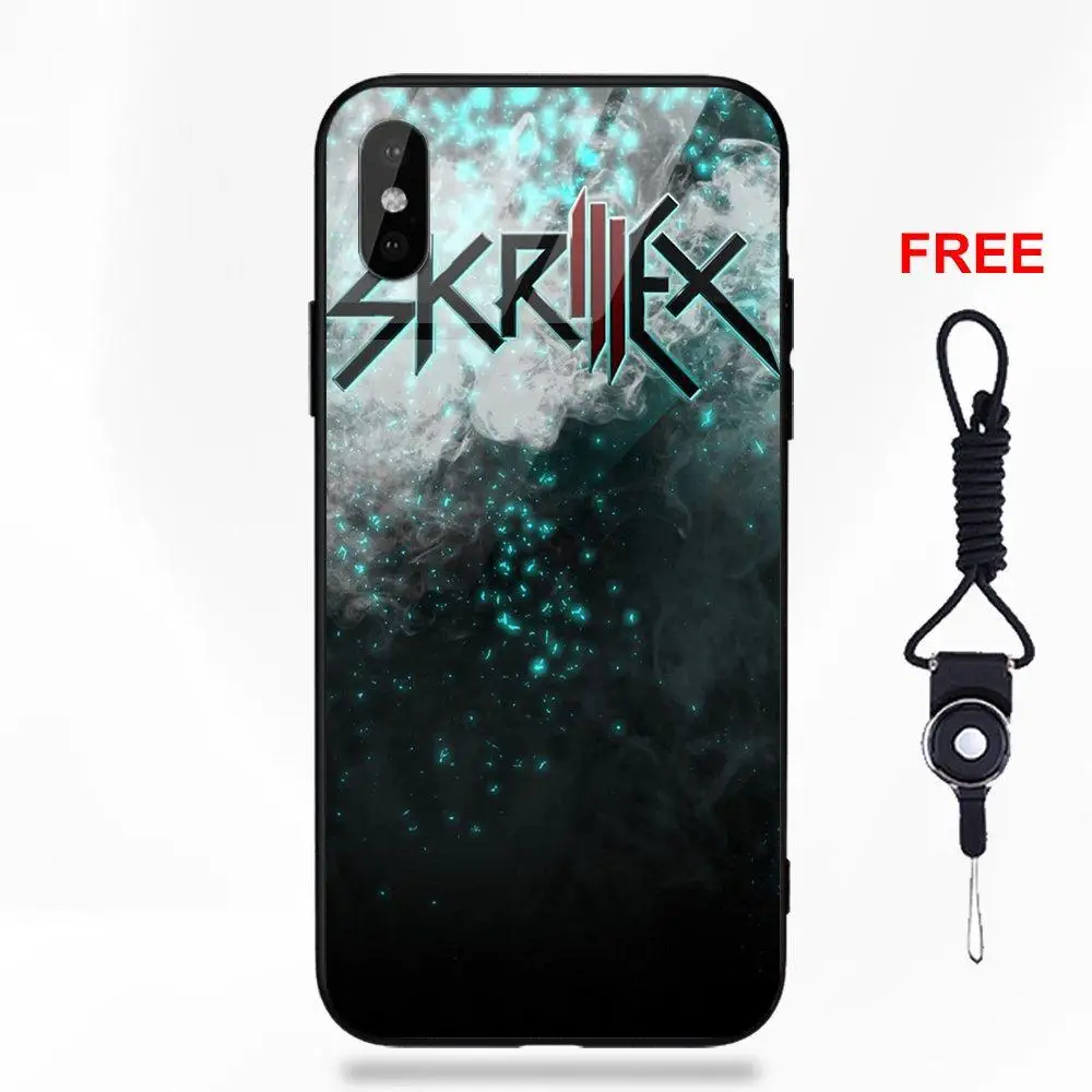 Dj Musice Skrillex логотип закаленное стекло Капа для Huawei Honor 7X P20 Lite Mate 10 Pro Galaxy S8 S9 Plus Redmi 5