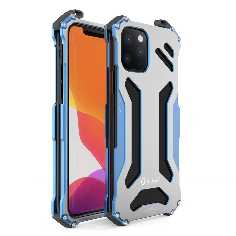 

Luxury Metal Case for iPhone 13 12 11 Pro Max Mini XS Max XR X shockproof Protector Aluminum Alloy Shockproof Phone Cover
