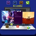 Ультратонкий игровой ноутбук AMD Ryzen R3 2200U с разблокировкой по отпечатку пальца, обучением, работой, 15,6 дюймов, 16 ГБ DDR4 RAM 16 Гб M.2 1 ТБ SSD