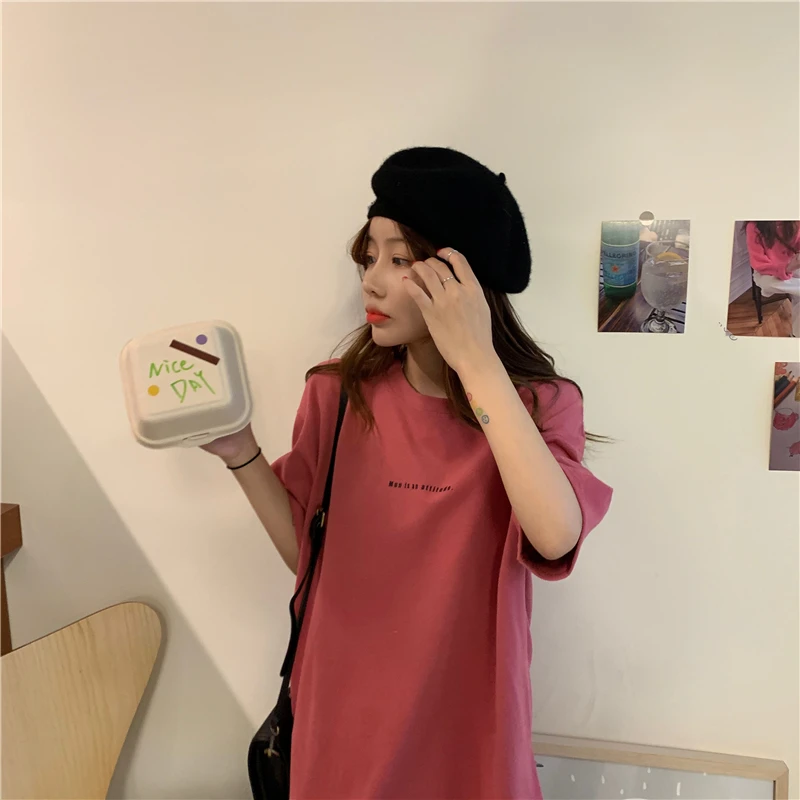 

YTX1798 women new net red Korean version loose and versatile short-sleeved T-shirt