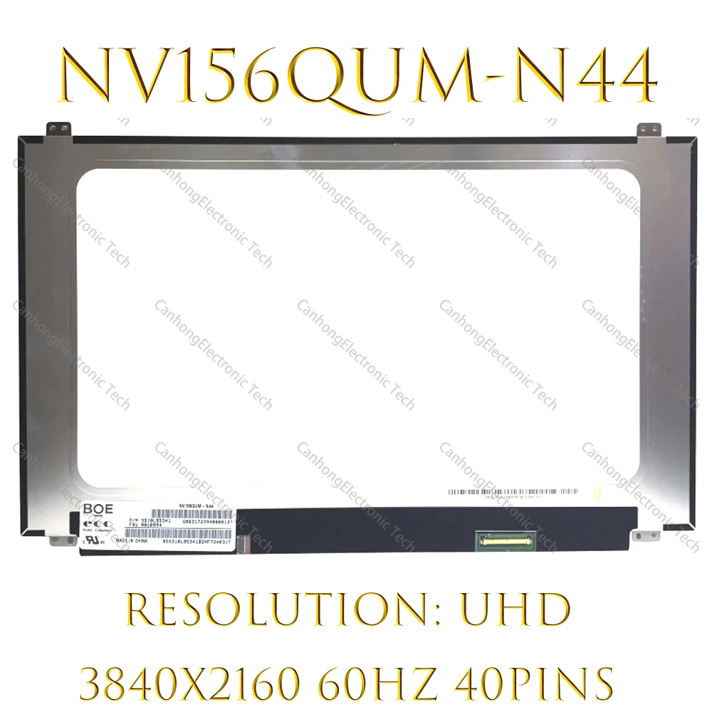 

NV156QUM-N44 NV156QUM N44 LED Display Screen LCD Screen Matrix IPS 4K UHD 3840*2160 Original New
